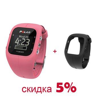 Акція! Пульсометр Polar A300 PINK HR + Ремінець чорний для A300 — фото 1