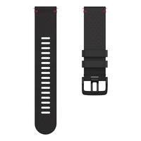 Перфорований шкіряний ремінець для годинника Polar 22 мм blk/red M/L